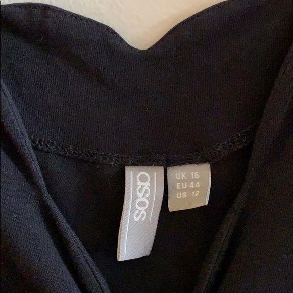 ASOS Black mini dress with scalloped detail - Picture 3 of 3